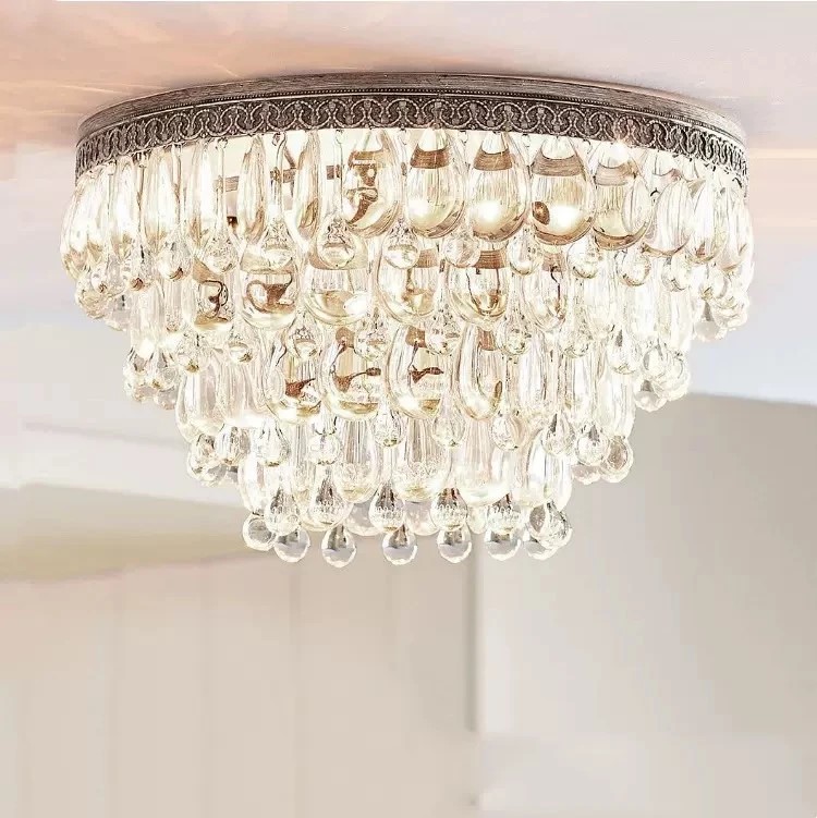 Люстра потолочная Амазон Хоум Clarissa Glass Drop Petite Round Chandelier D40 Ceiling AMG008485