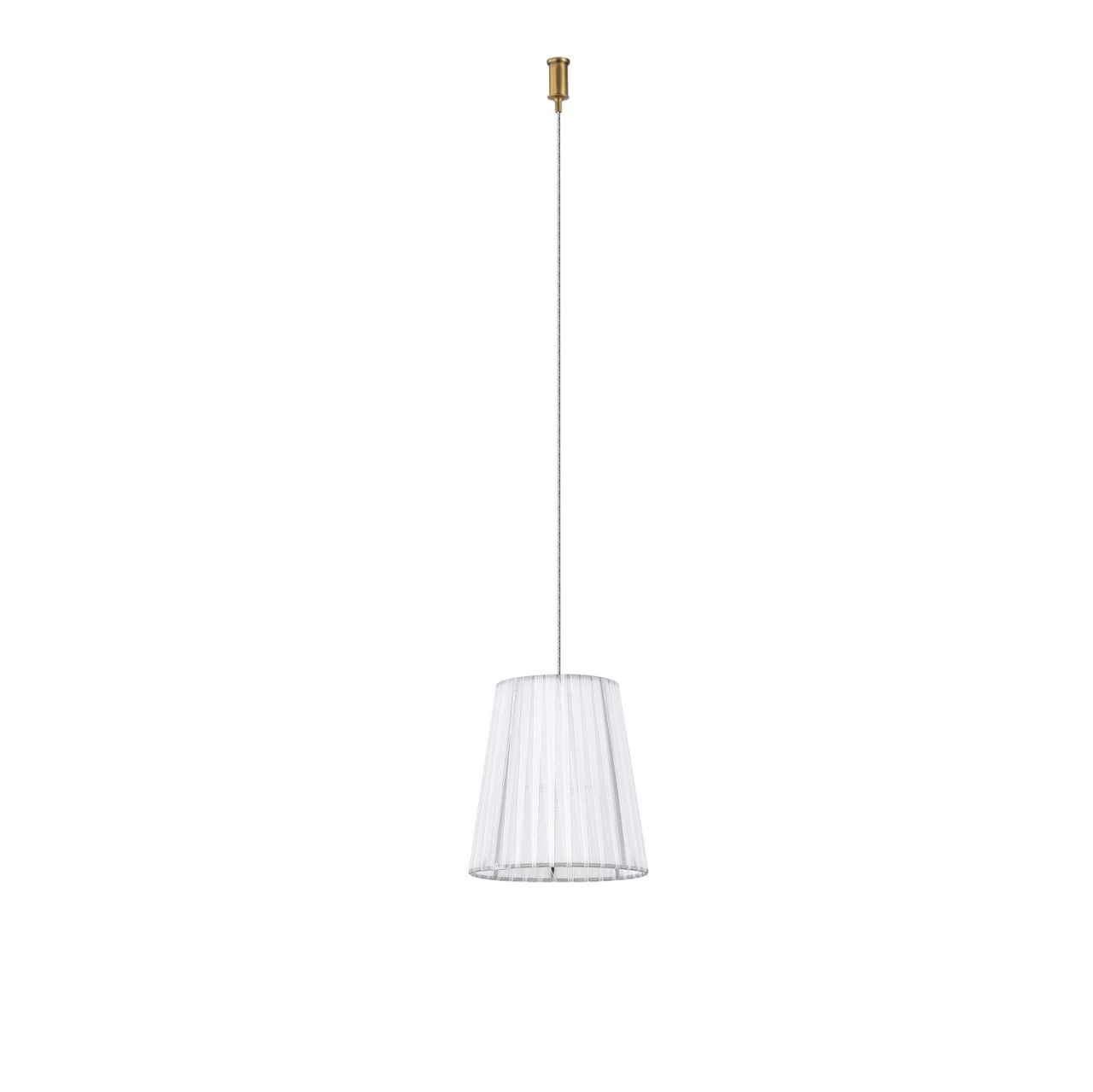 Абажур из органзы белый CASCATA трос 1200 мм Shade support kit DL20751White Brass