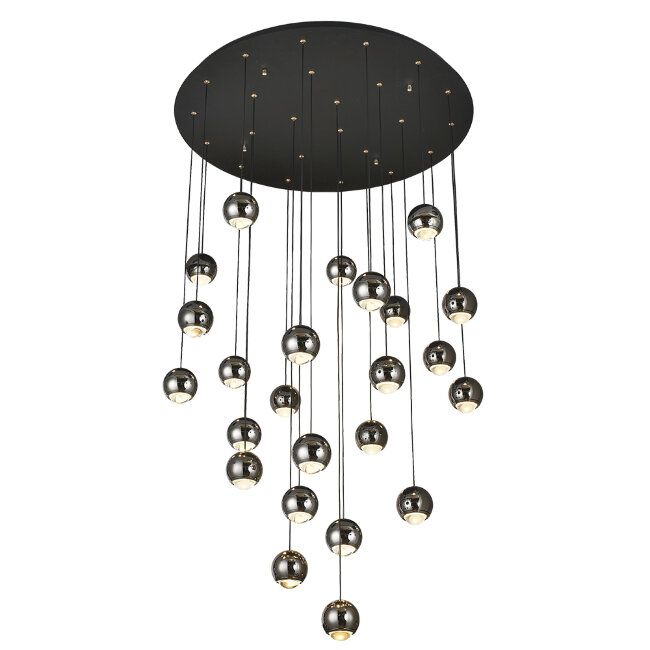 Подвесная люстра Lumien Hall Danay LH8027/24P-BK-PBK