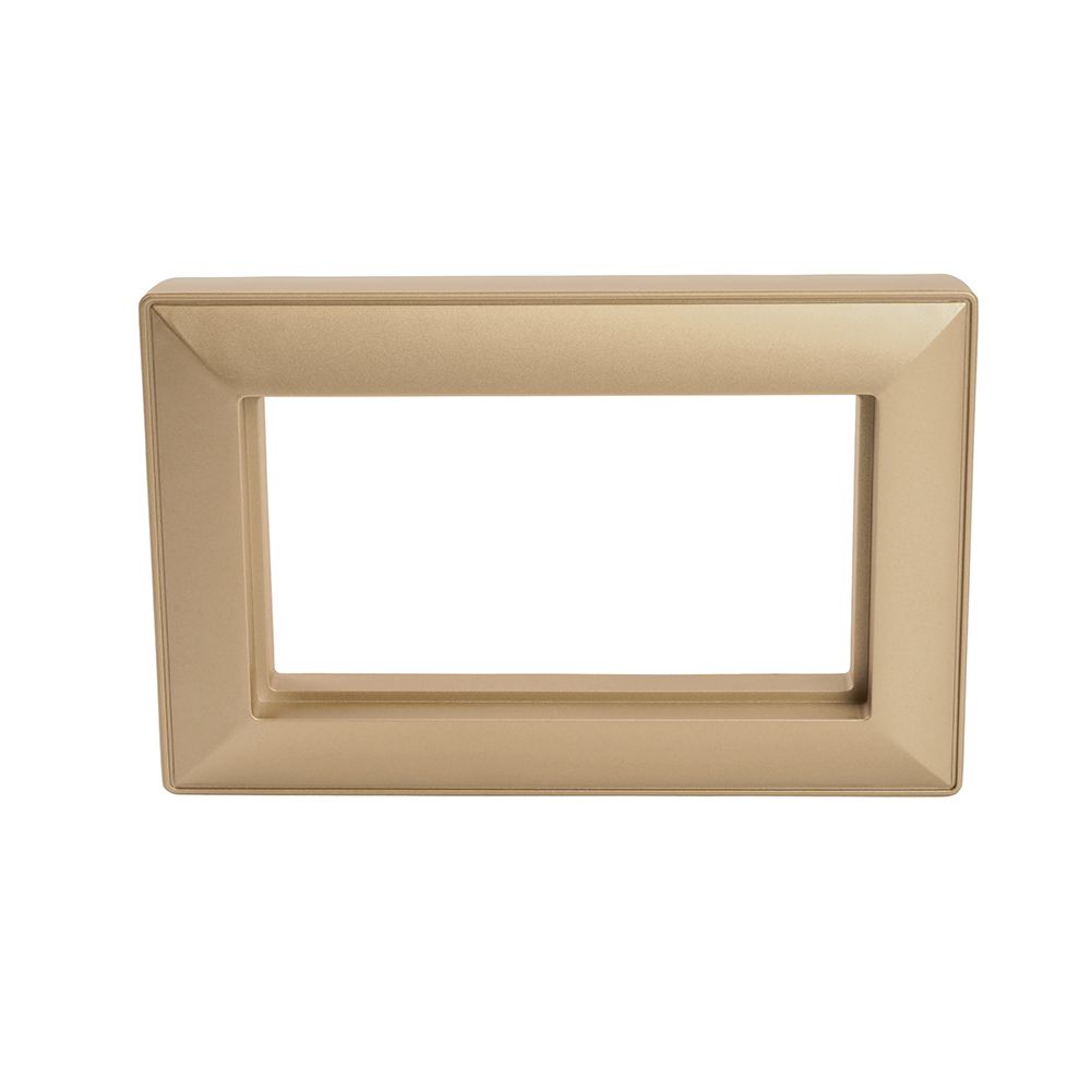 Рамка  2-местная (без перемычки),  пластик, STEKKER, PFR00-7012-08, серия Катрин, золото