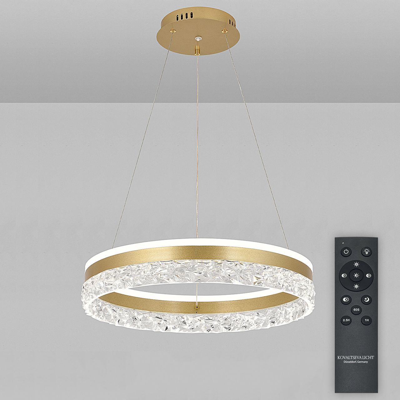 Светодиодная люстра нимб с пультом ДУ 120W, золото, LED Natali Kovaltseva LED LAMPS 81482