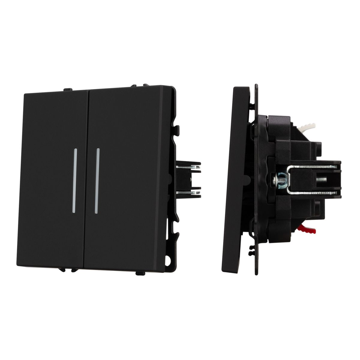 Выключатель проходной 2 кл подсветка софт-тач черный оникс Arlight SWT-MKP2-SFPL-L-BK (250V, 10A) 05