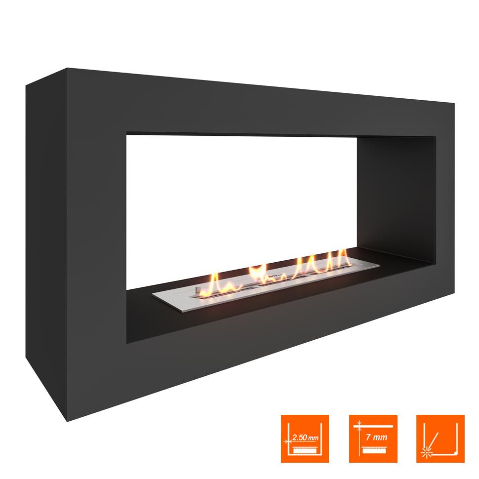 Биокамин SteelHeat FRAME ONE 900 черный (Стандарт)