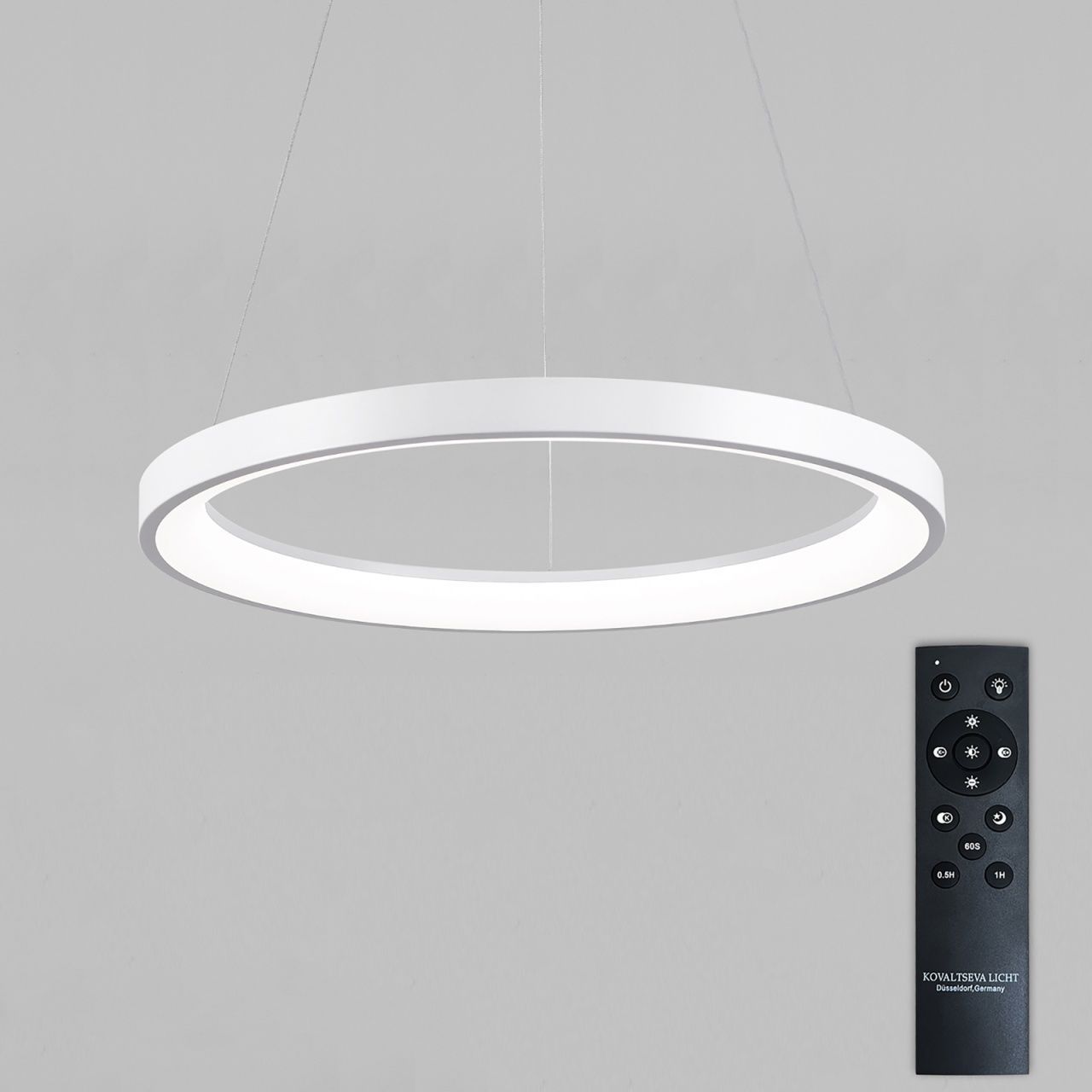 Светодиодная люстра нимб с пультом, моб.приложением 80W, белый NK INNOVATION STYLE 83139