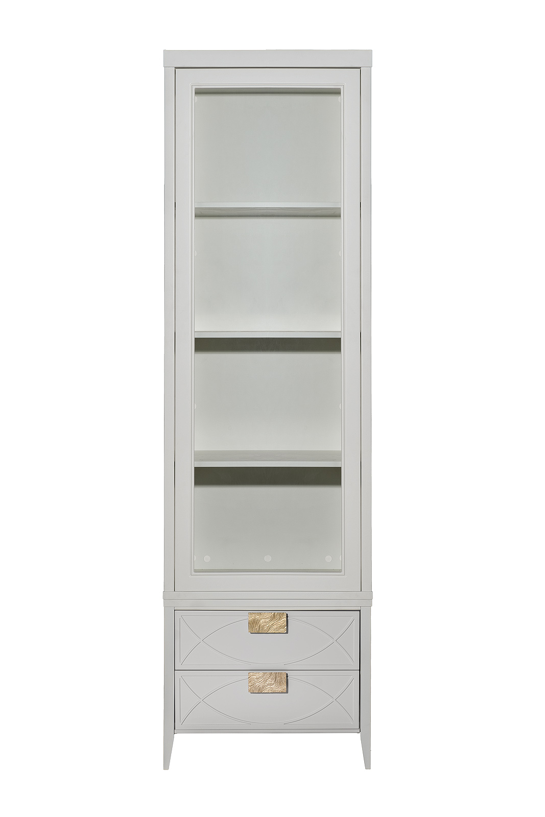 151SV-000021 Шкаф-витрина 1 стеклянный фасад с тумбой прикроватной с 2-мя ящиками