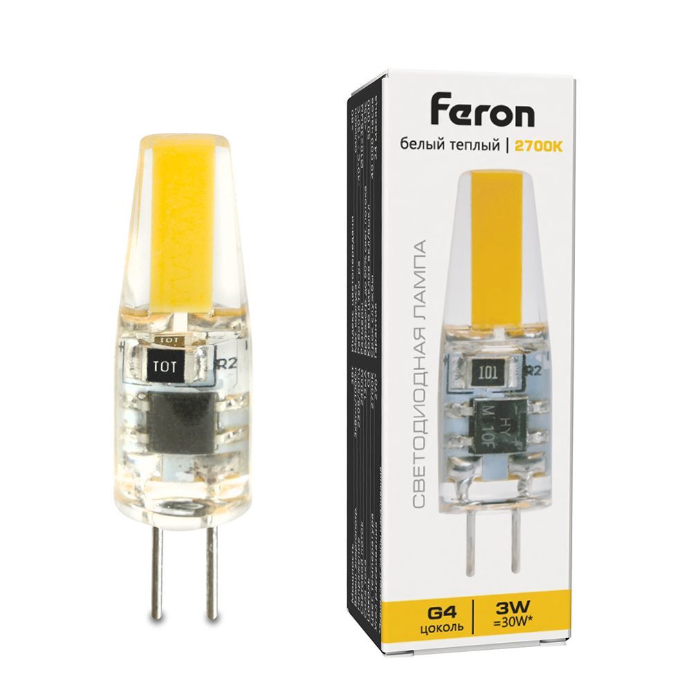 Лампа светодиодная Feron LB-423 G4 3W 230V 2700K