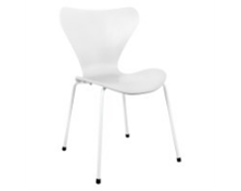Стул Seven белый с белыми ножками Bradexhome FR 0819