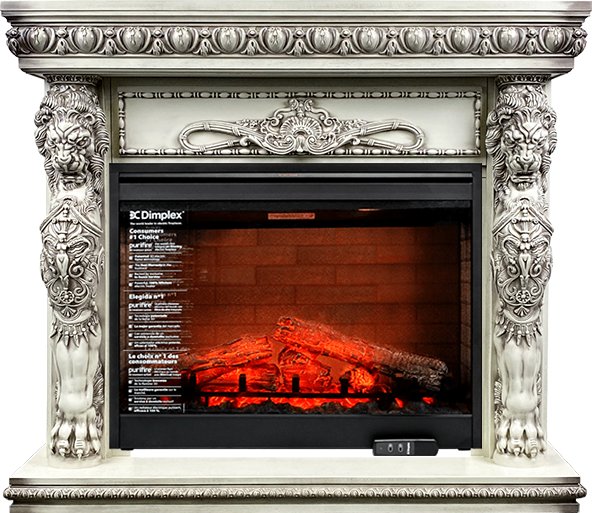 Каминокомплект Windsor - Слоновая кость с патиной с очагом Symphony 30'' DF3020-EU