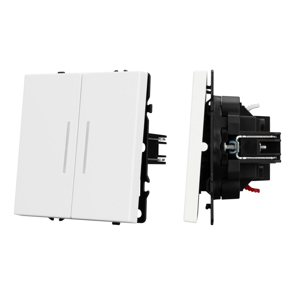 Выключатель проходной 2 кл подсветка софт-тач белый кварц Arlight SWT-MKP2-SFPL-L-WH (250V, 10A) 054