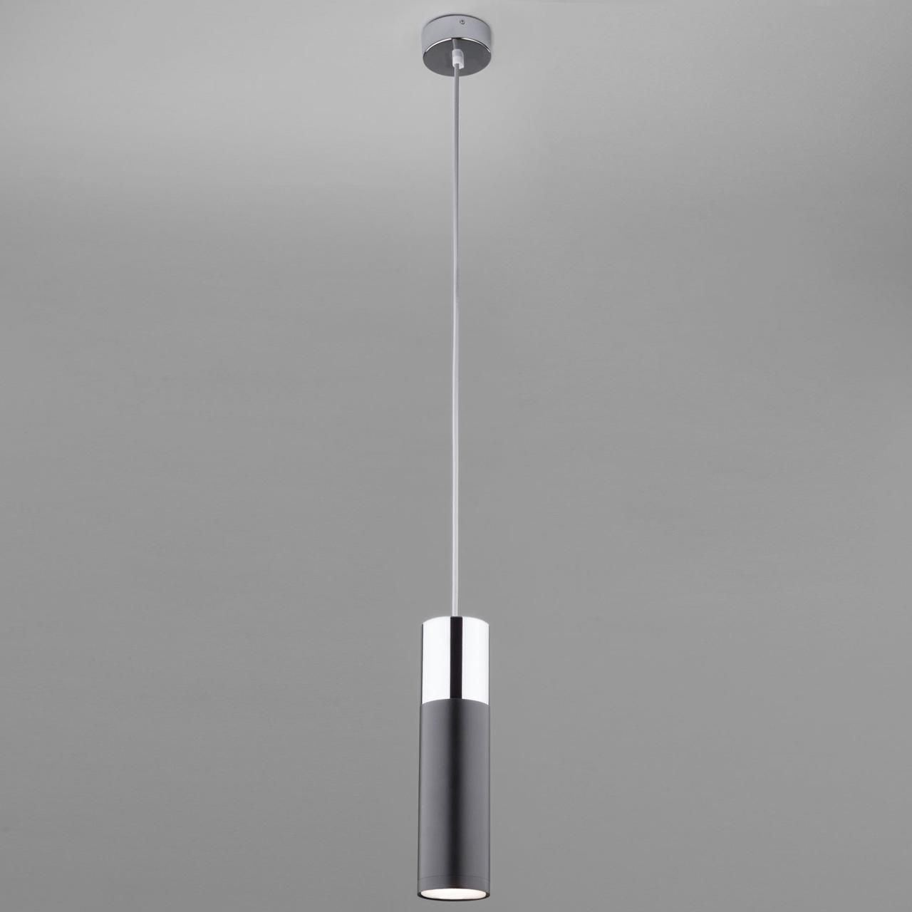 Подвесной светильник Eurosvet Double Topper 50135/1 LED хром/черный