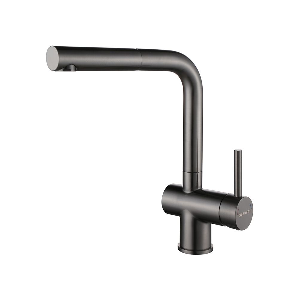 Смеситель для кухни Dosse, вороненая сталь, Do214418-GM, Paulmark