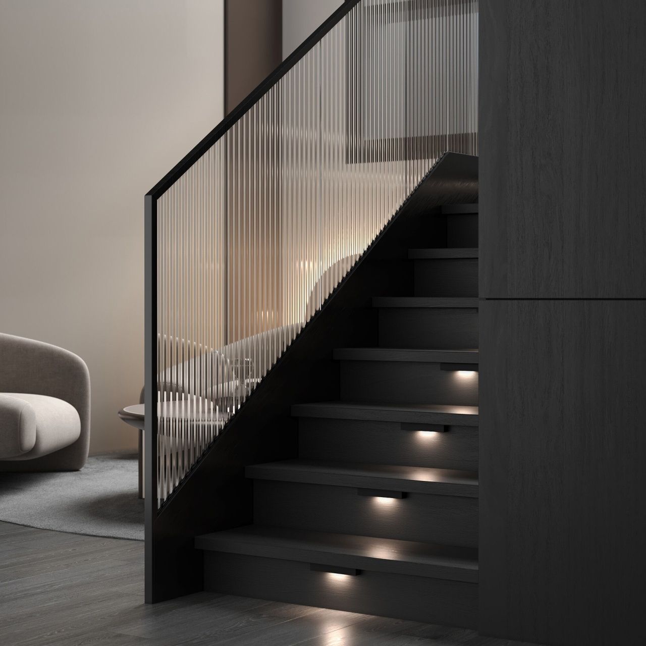 Подсветка для лестниц 40163/LED 4000К черный IP65 Elektrostandard