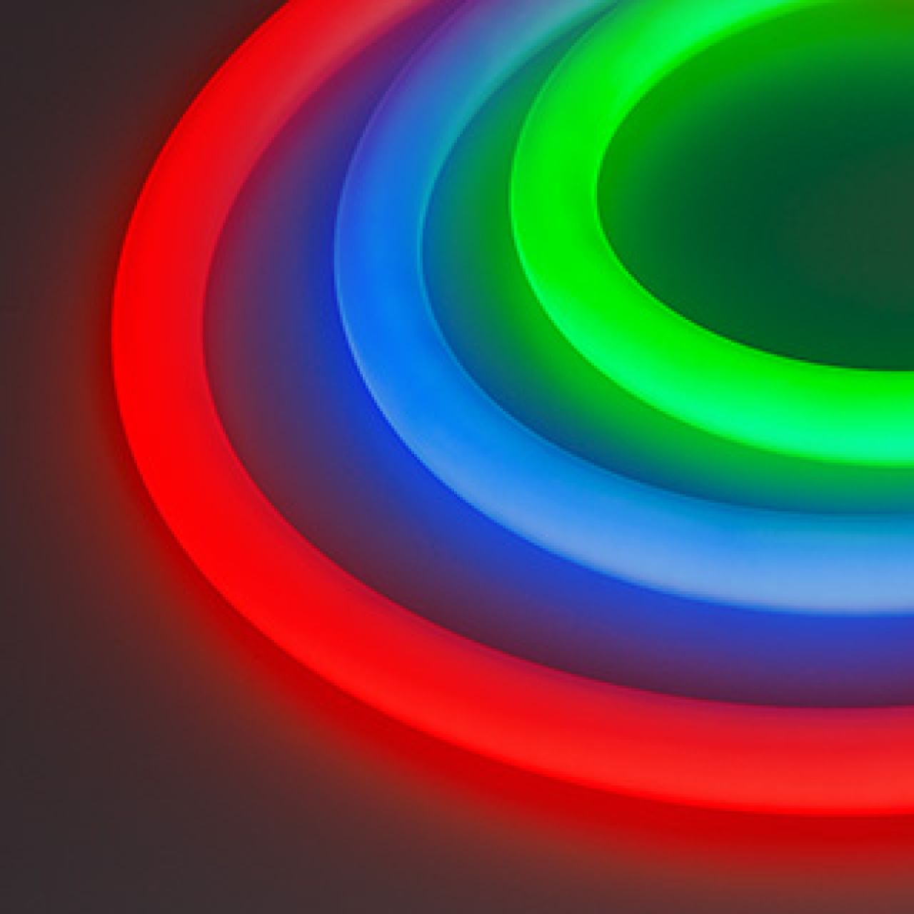 Лента герметичная MOONLIGHT-BLACK-SIDE-G280-D25mm 24V RGB 360deg (14.4 W/m, IP65, 1m, wire x1) (Arli