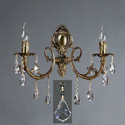 Бра Ambiente 8888/2 PB Leaf crystal