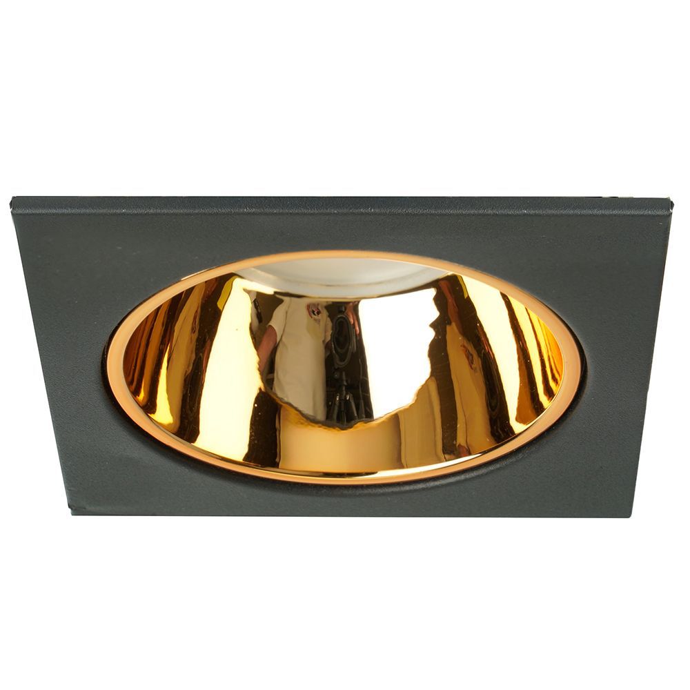 Светильник встраиваемый Feron DL3112 потолочный MR16 G5.3  черный + золото