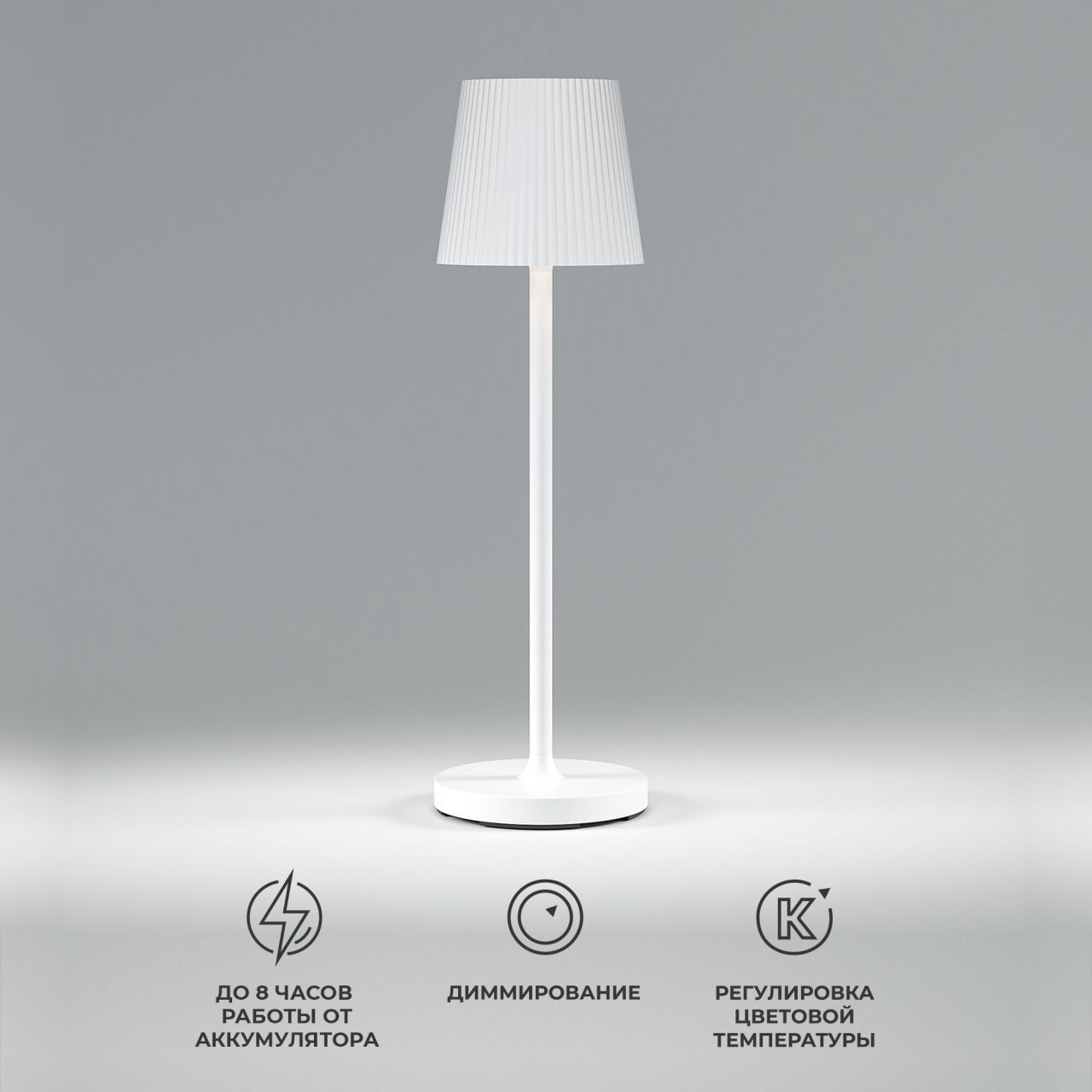 Уличный настольный светодиодный светильник Mist с аккумулятором TL70220 белый Elektrostandard
