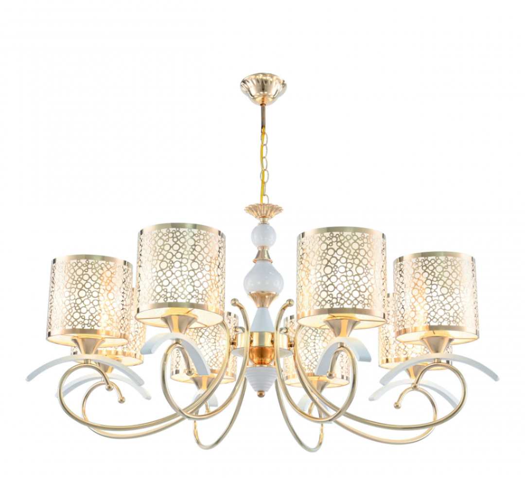 Люстра подвесная с плафонами 309787/8 Wh/Gd Arte Milano