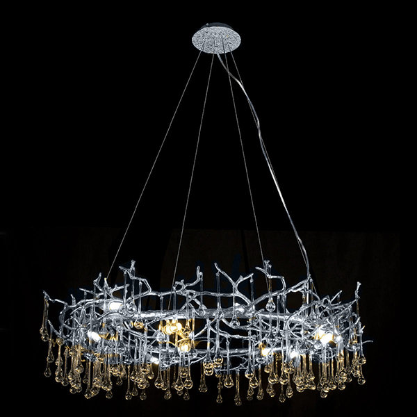 Люстра Bijout Chandelier Silver Round Flat Great Light LS60482