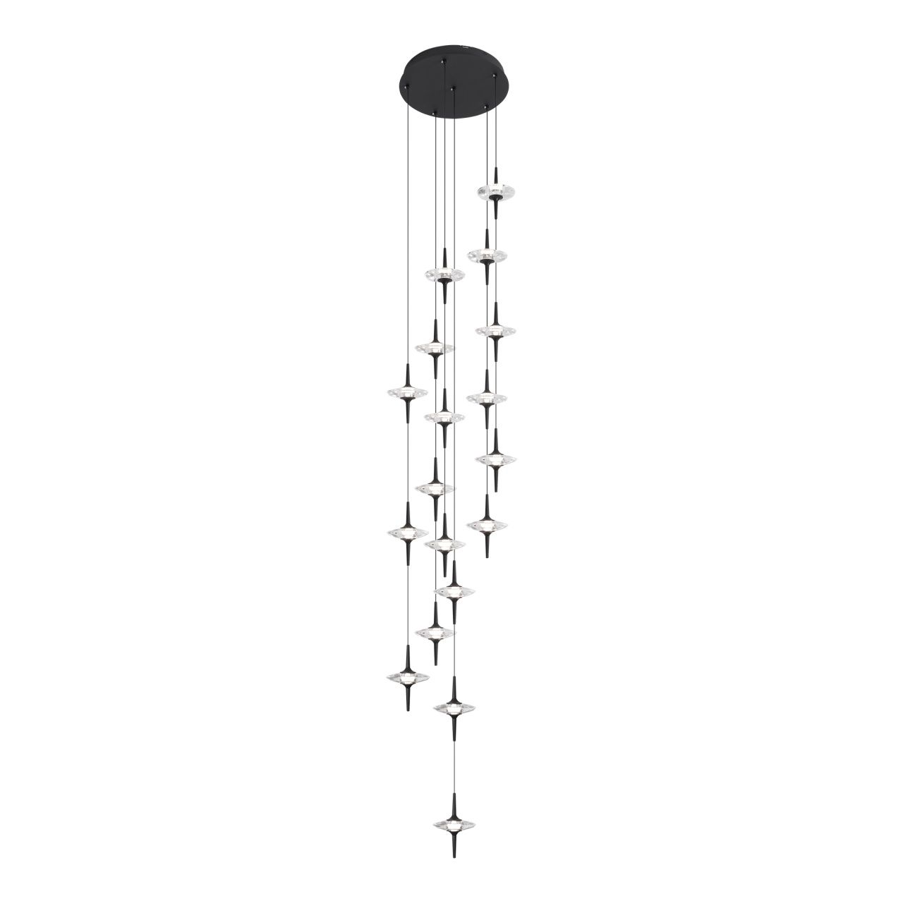 SL6231.403.18 Светильник подвесной ST-Luce Черный/Прозрачный LED 18*5W 4000K