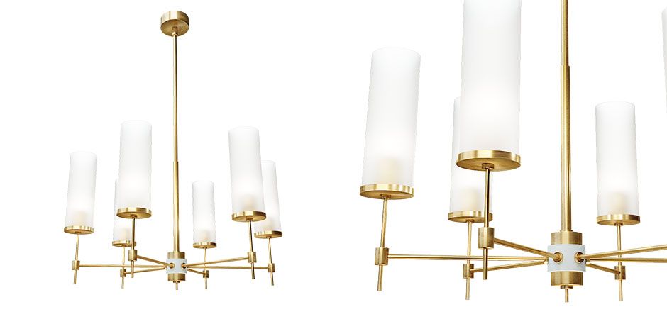 Люстра Дизайнерская Candle Holder из Сатинированной Латуни Loft-Concept 40.4781