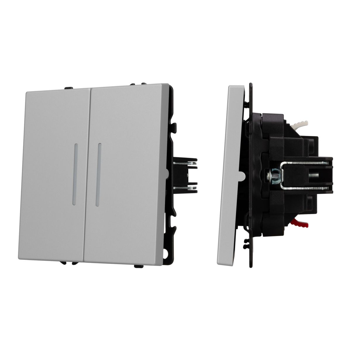 Выключатель проходной 2 кл подсветка софт-тач никель Arlight SWT-MKP2-SFPL-L-IS (250V, 10A) 059415(1