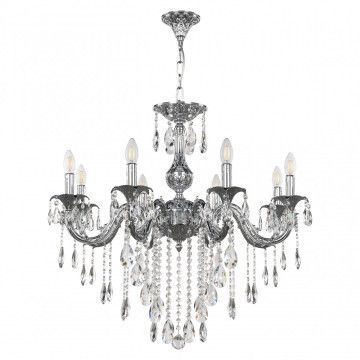 Люстра с хрустальными подвесками AL79101/8/250 B Ni Bohemia Ivele Crystal
