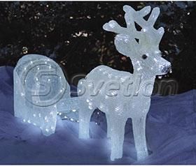 Объемная фигура «Олень с санями», модель D6012., D6012