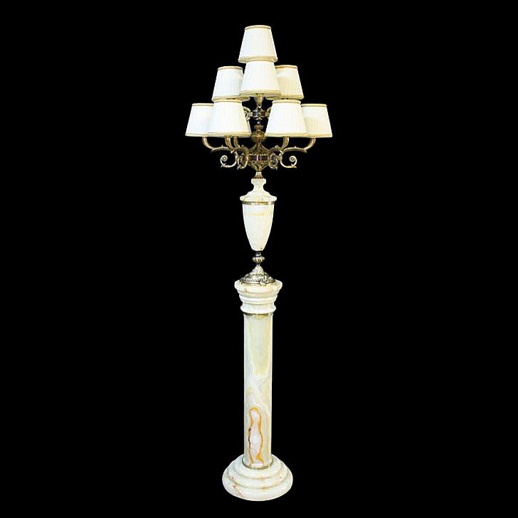 Торшер-пьедестал НК-О-50 Белый Оникс