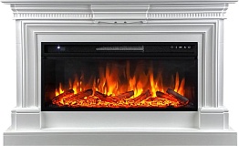 Каминокомплект Chelsea - Белый (Ширина 1350 мм) с очагом Vision 42 LOG LED