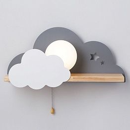 Бра с полкой Серое Облако Wall Lamp Gray Cloud AMG006432